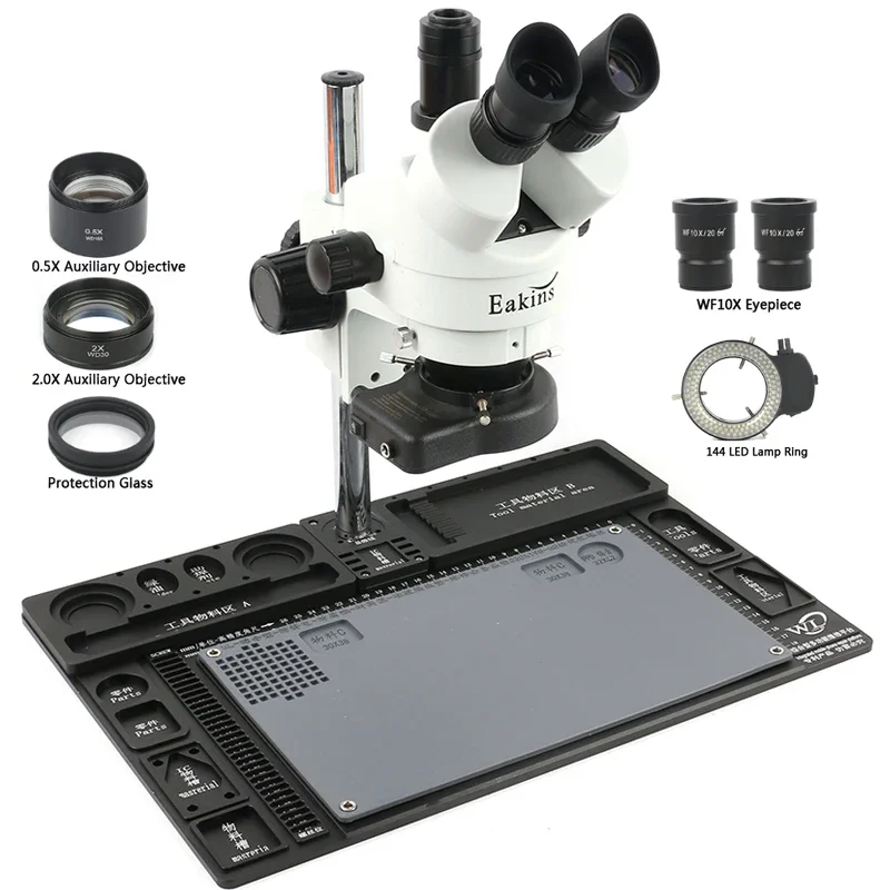 Big Multifunction Aluminum All - огляд і ціна Stereo Trinocular Microscope Pcb