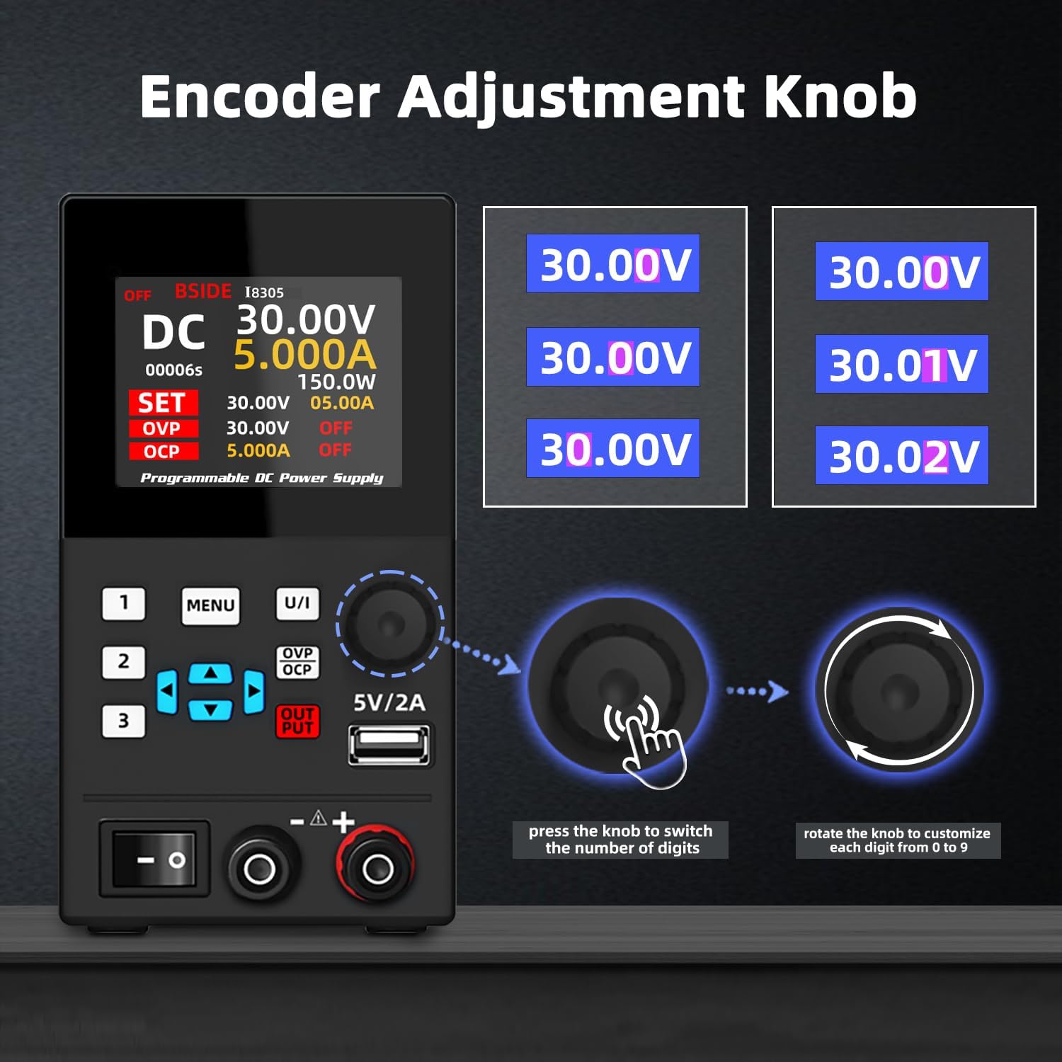 BSIDE DC Laboratory Regulated  - огляд і ціна Programmable Dc Power Supply 30V 10A