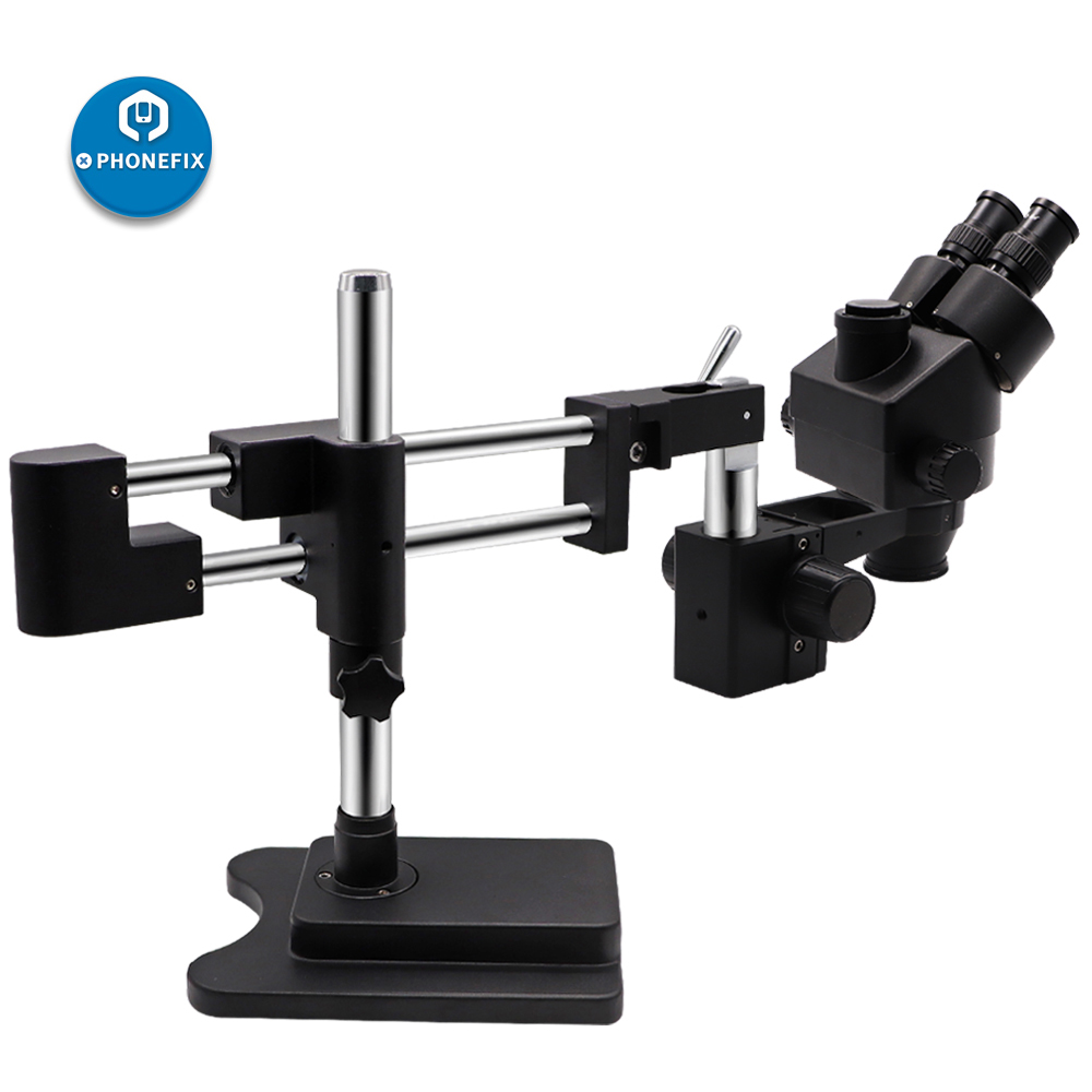 3.5X-90X Black Double Arm Ster - огляд і ціна Stereo Trinocular Microscope Pcb