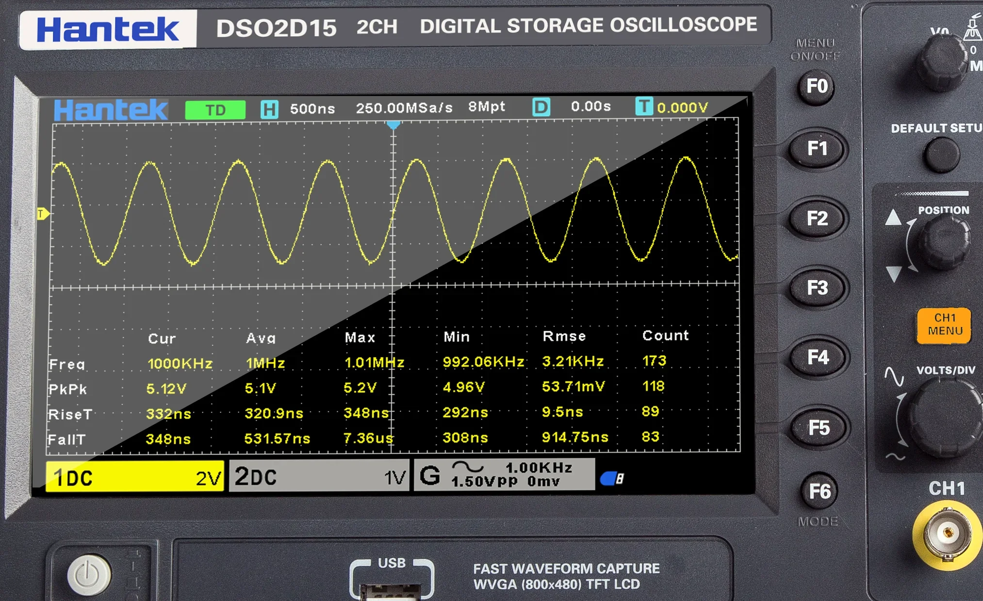 Stable Hantek Signal Generatio - огляд і ціна Digital Storage Oscilloscope 100Mhz