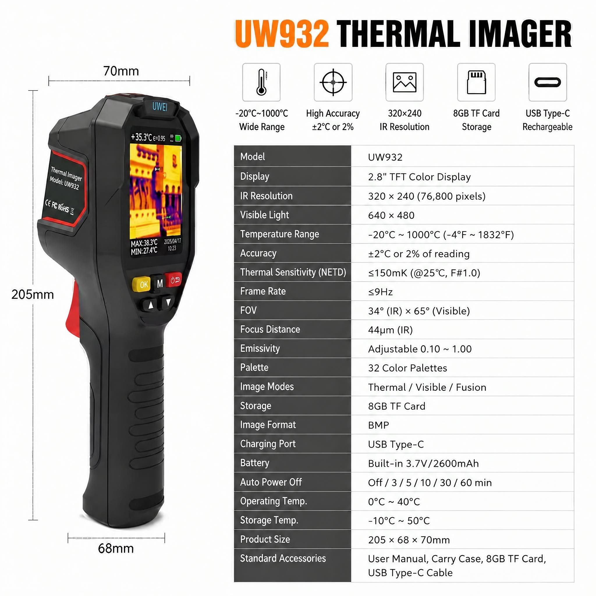 Handheld Thermal Imager 32x32  - огляд і ціна Thermal Imaging Camera Pcb Repair